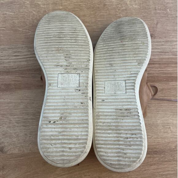 Eileen Fisher Kipling Tumbled Nubuck Sneaker Size 6 Brown Cushioned Arch Support - Picture 8 of 9